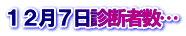 １２月７日診断者数…
