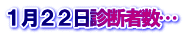 １月２２日診断者数…